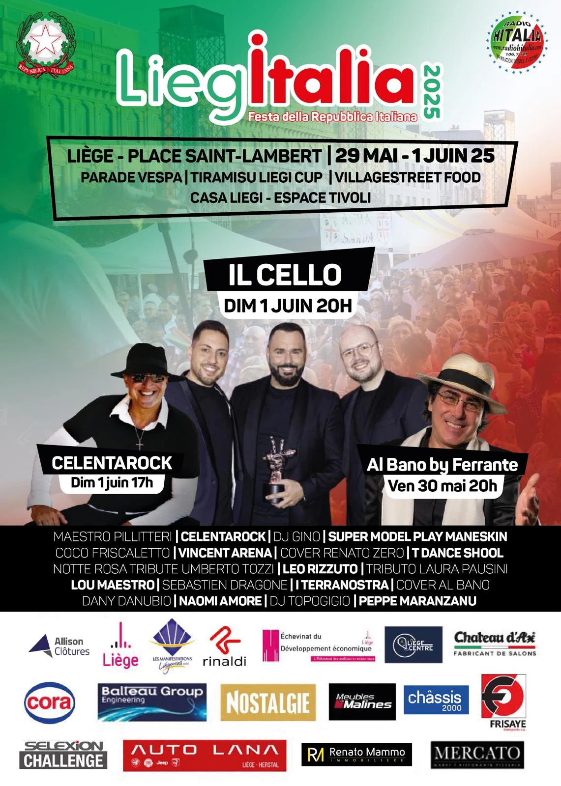 LiegItalia 2025 : l’Italie en fête avec Il Cello en tête d’affiche !