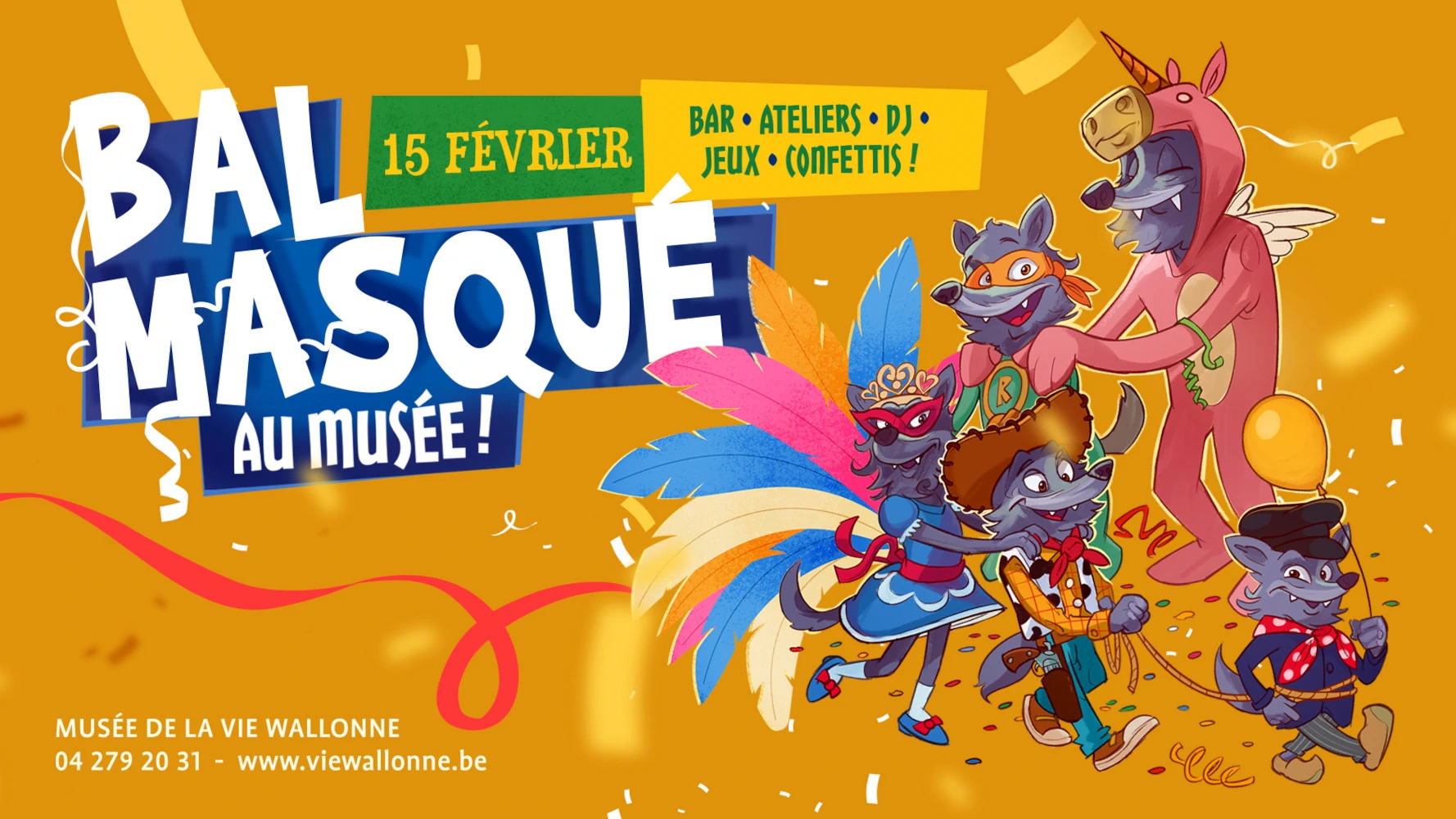 Bal masqué au musée au Musée de la Vie wallonne à Liège