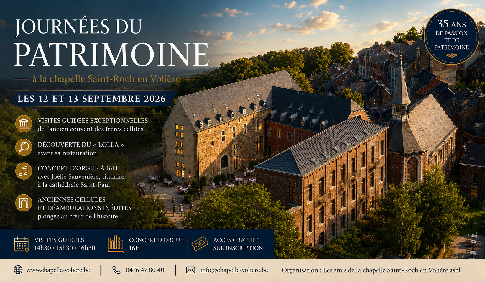 Journées du Patrimoine, la chapelle Saint Roch en Volière à Liège